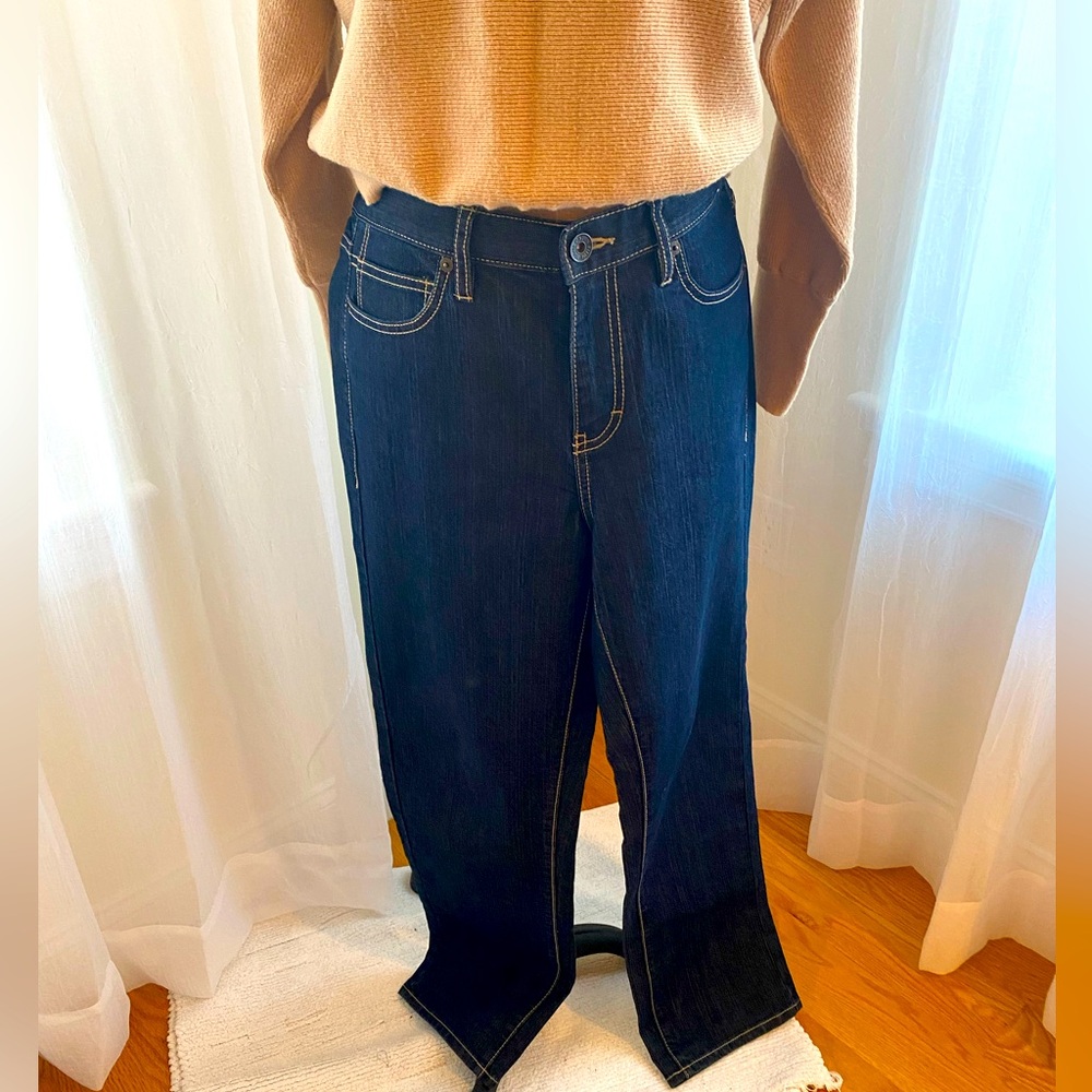 Calvin Klein navy dark straight leg jeans